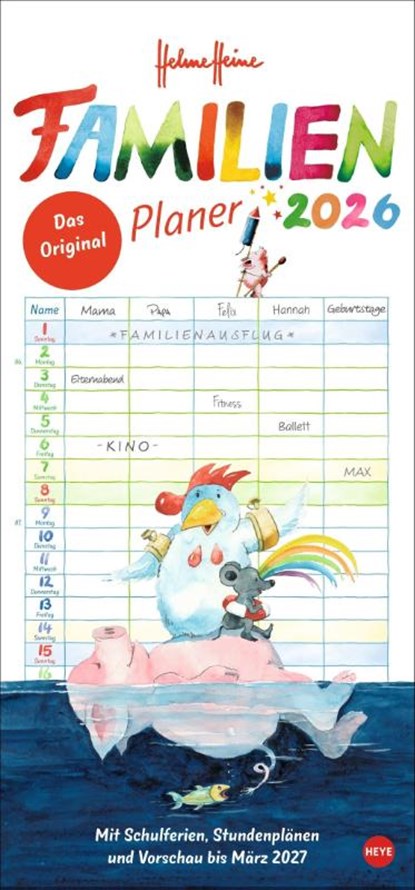 Helme Heine: Familienplaner 2026, Helme Heine - Paperback - 9783756409679
