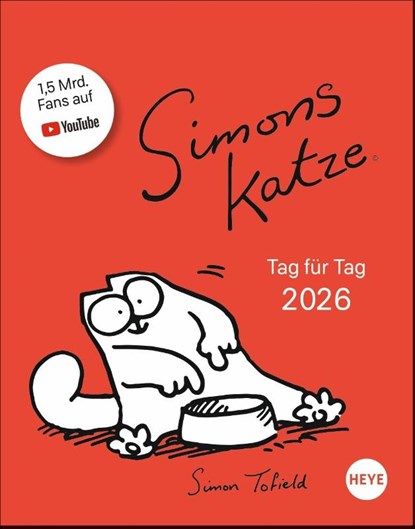 Simons Katze Tagesabreißkalender 2026, Simon Tofield - Paperback - 9783756411498