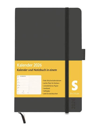 Kombitimer schwarz klein 2026, Heye - Paperback - 9783756411665