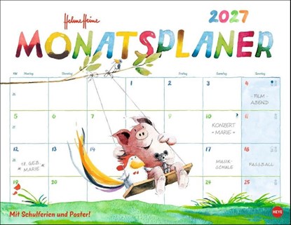 Helme Heine: Monatsplaner 2027, Helme Heine - Paperback - 9783756414994