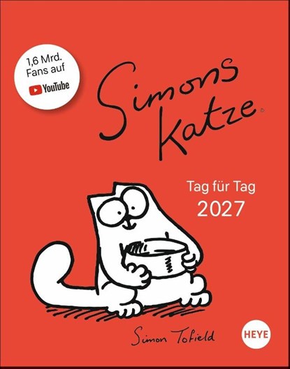 Simons Katze Tagesabreißkalender 2027, Simon Tofield - Paperback - 9783756416219