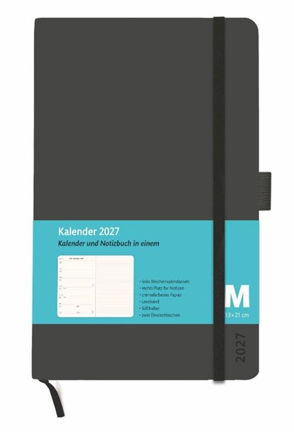 Kombitimer schwarz mittel 2027, Heye - Gebonden - 9783756416318