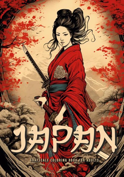 Japan Grayscale Coloring Book for Adults, Monsoon Publishing - Paperback - 9783758426360