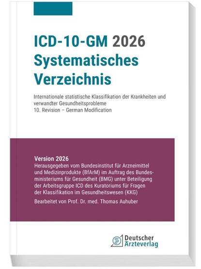 ICD-10-GM 2026 Systematisches Verzeichnis, niet bekend - Paperback - 9783769138610