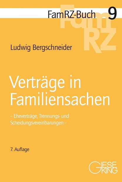 Verträge in Familiensachen, Ludwig Bergschneider - Paperback - 9783769412703