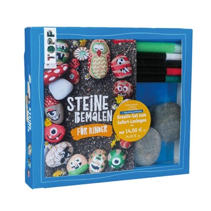 Kreativ-Set Steine bemalen für Kinder (Buch + Material), Claudia Fischer ; Ilona Butterer - Paperback - 9783772444708