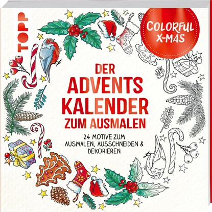 Colorful Christmas - Der Adventskalender zum Ausmalen, Ursula Schwab - Paperback - 9783772447464