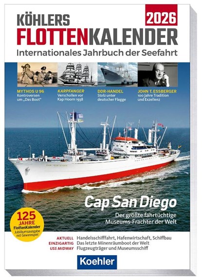 Köhlers FlottenKalender 2026, Guntram Schulze-Wegener - Paperback - 9783782215602