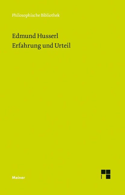 Erfahrung und Urteil, Edmund Husserl - Gebonden - 9783787313525