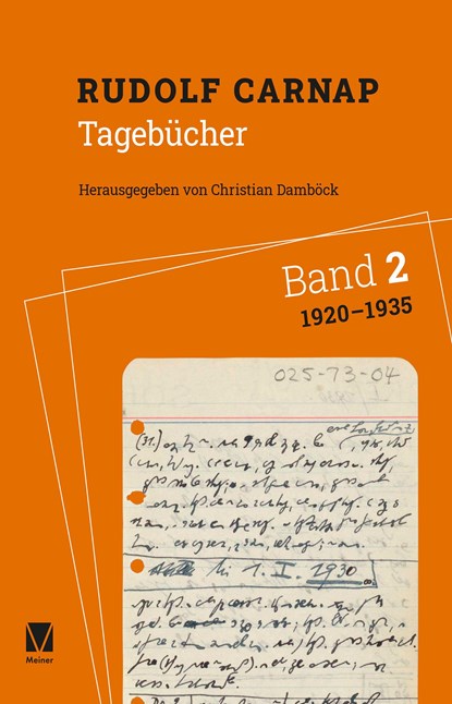 Tagebücher Band 2: 1920-1935, Rudolf Carnap - Gebonden - 9783787340385