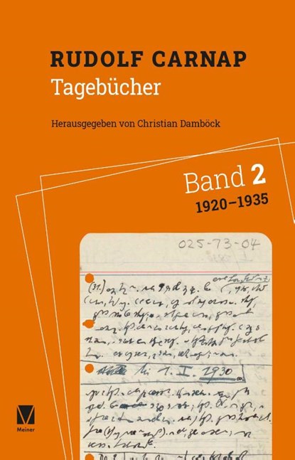 Tagebücher Band 2: 1920-1935, Rudolf Carnap - Gebonden - 9783787340385