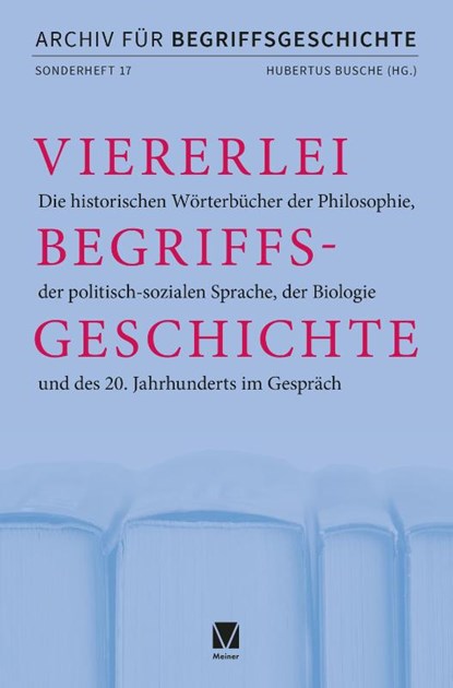 Viererlei Begriffsgeschichte, Hubertus Busche - Paperback - 9783787350278