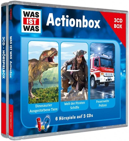 WAS IST WAS 3-CD-Hörspielbox "Action und Abenteuer", Manfred Baur ;  Matthias Falk - AVM - 9783788670207