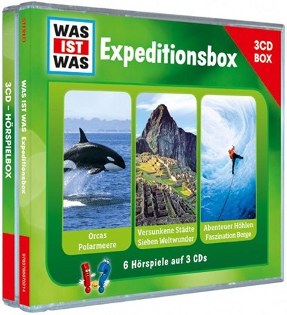WAS IST WAS 3-CD-Hörspielbox "Expedition", Manfred Baur ; Kurt Haderer ; Günther Illi ; Kristiane Semar - AVM - 9783788670214
