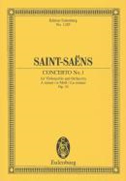 Cello Concerto 1 Op. 33 a Minor, niet bekend - Paperback - 9783795761769