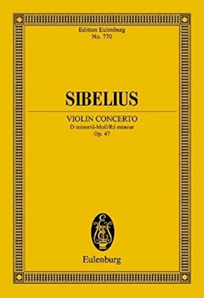 CONCERTO FOR VIOLIN & ORCHESTRA D MINOR, JEAN SIBELIUS - Paperback - 9783795762513
