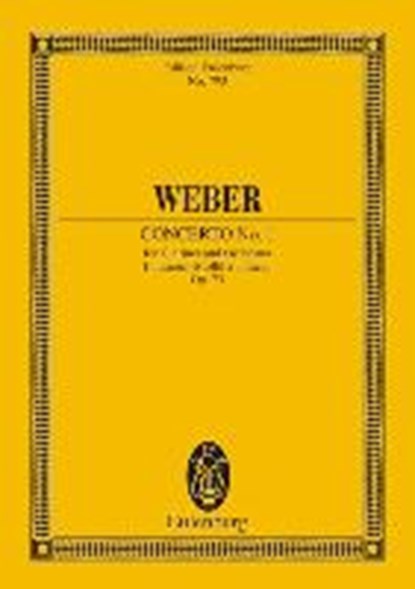 Clarinet Concerto 1 Op. 73 F Min, niet bekend - Paperback - 9783795767341