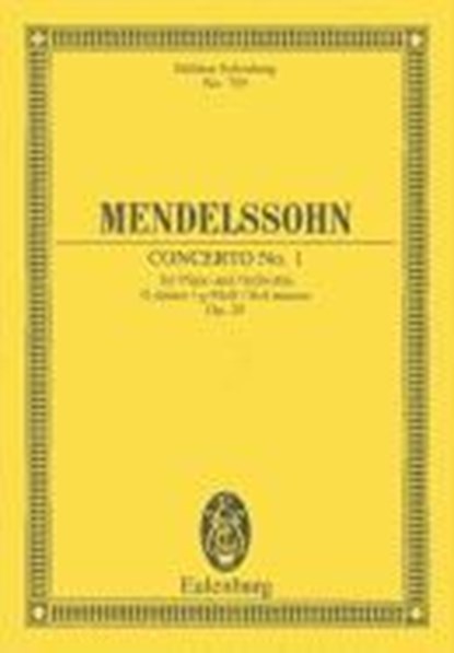 Piano Concerto 1 Op. 25 G Minor, niet bekend - Paperback - 9783795768690