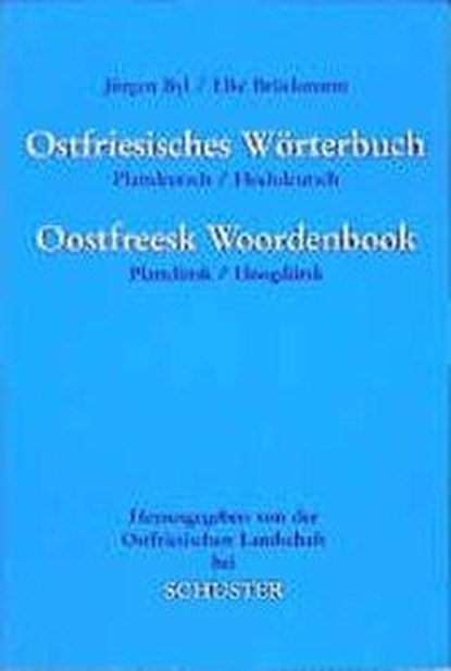 Ostfriesisches Wörterbuch, Jürgen Byl - Paperback - 9783796303029