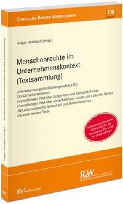 Menschenrechte im Unternehmenskontext (Textsammlung), Holger Hembach - Paperback - 9783800518722