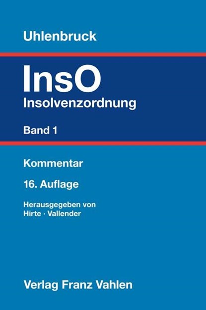 Insolvenzordnung Band 1, Heribert Hirte ; Heinz Vallender - Gebonden - 9783800666515