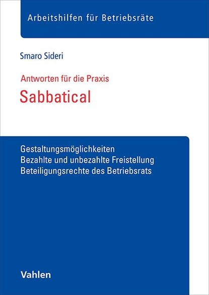 Sabbatical, Smaro Sideri - Paperback - 9783800674183
