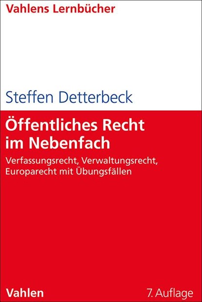 Öffentliches Recht im Nebenfach, Steffen Detterbeck - Paperback - 9783800674268
