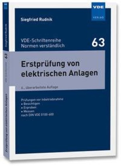 Erstprüfung von elektrischen Anlagen, Siegfried Rudnik - Paperback - 9783800752614