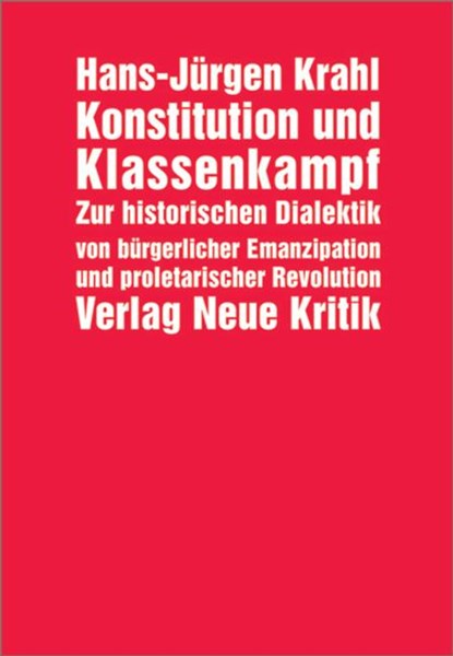 Konstitution und Klassenkampf, Hans-Jürgen Krahl - Paperback - 9783801503802