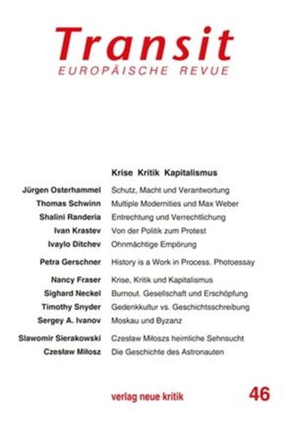 Transit 46. Europäische Revue, Nancy Fraser ; Krzysztof Michalski ; Klaus Nellen ; Jürgen Osterhammel ; Thomas Schwinn - Ebook - 9783801505363