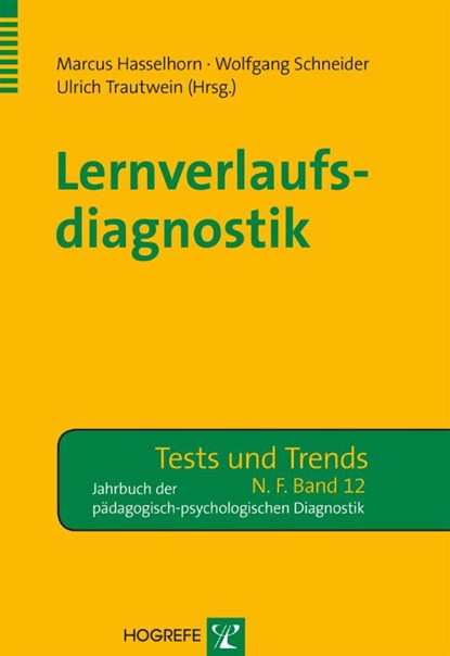 Lernverlaufsdiagnostik, Marcus Hasselhorn ; Wolfgang Schneider ; Ulrich Trautwein - Paperback - 9783801726140