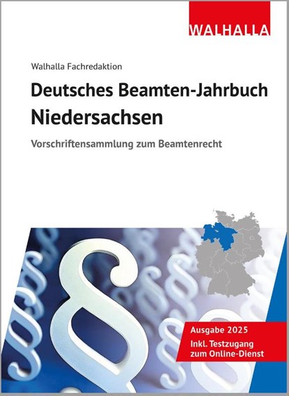 Deutsches Beamten-Jahrbuch Niedersachsen 2025, Walhalla Fachredaktion - Gebonden - 9783802911972