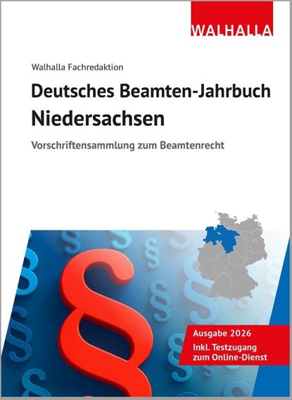 Deutsches Beamten-Jahrbuch Niedersachsen 2026, Walhalla Fachredaktion - Gebonden - 9783802912153