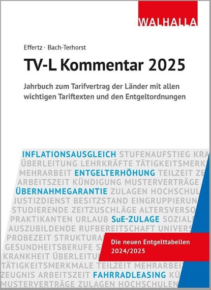 TV-L Kommentar 2025, Jörg Effertz ; Andreas Bach-Terhorst - Gebonden - 9783802979439
