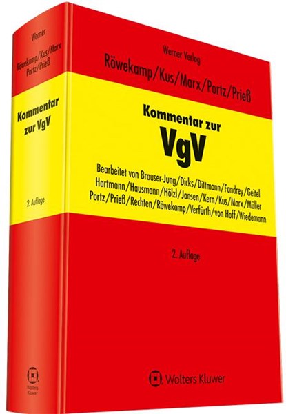 Kommentar zur VgV, Alexander Kus ; Fridhelm Marx ; Norbert Portz - Gebonden - 9783804153790