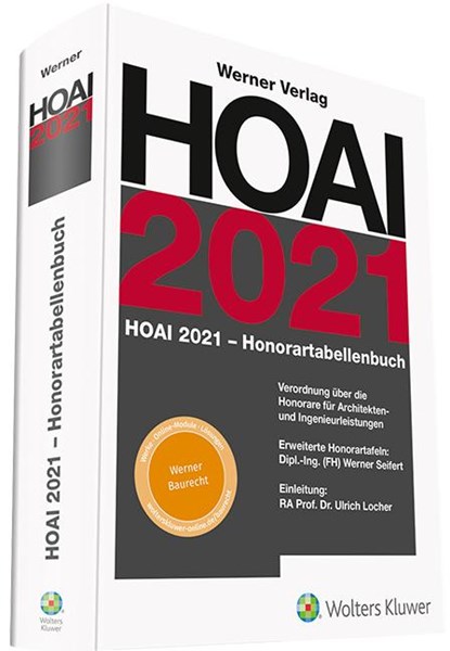 HOAI 2021 - Honorartabellenbuch, Ulrich Locher ; Werner Seifert - Gebonden - 9783804154506