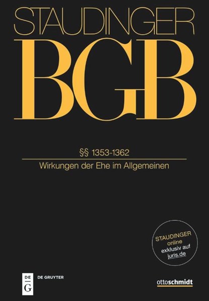 Staudinger Kommentar zum BGB Familienrcht §§ 1353-1362. (Wirkungen der Ehe im Allgemeinen), Reinhard Voppel - Gebonden - 9783805913690