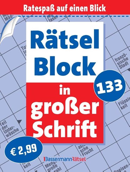 Rätselblock in großer Schrift 133 (5 Exemplare à 2,99 EUR), Eberhard Krüger - Paperback - 9783809469575