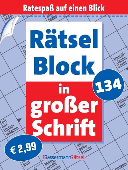Rätselblock in großer Schrift 134 (5 Exemplare à 2,99 EUR), Eberhard Krüger - Paperback - 9783809469599