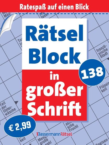 Rätselblock in großer Schrift 138 (5 Exemplare à 2,99 EUR), Eberhard Krüger - Paperback - 9783809469629