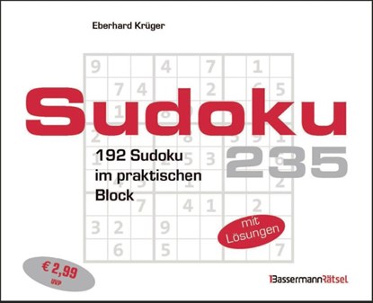 Sudokublock 235 (5 Exemplare à 2,99 EUR), Eberhard Krüger - Paperback - 9783809469810