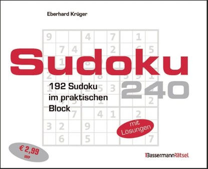 Sudokublock 240 (5 Exemplare à 2,99 EUR), Eberhard Krüger - Paperback - 9783809469865