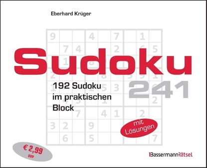 Sudokublock 241 (5 Exemplare à 2,99 EUR), Eberhard Krüger - Paperback - 9783809485575