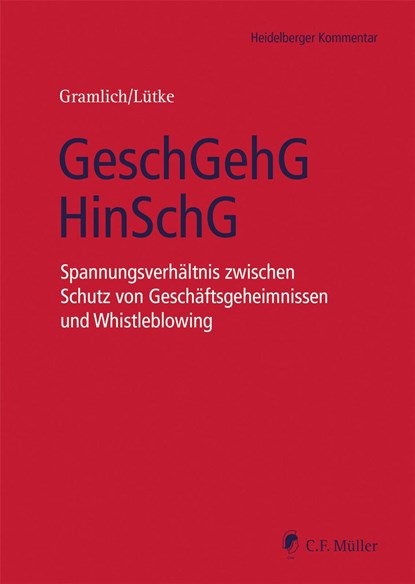 GeschGehG/HinSchG, Ludwig Gramlich ;  Hans-Josef Lütke - Gebonden - 9783811461291