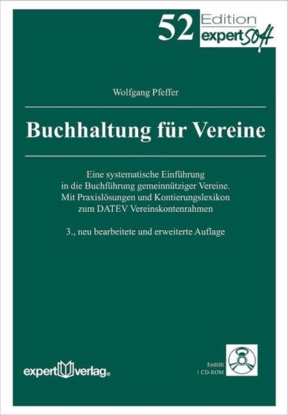 Buchhaltung für Vereine, Wolfgang Pfeffer - Paperback - 9783816933052
