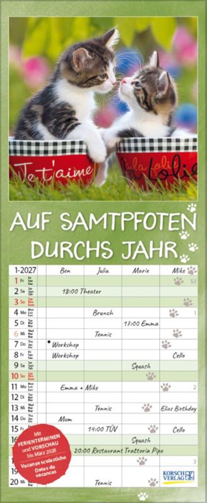 Auf Samtpfoten durch's Jahr 2027, Verlag Korsch - Paperback - 9783819304170