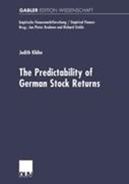 The Predictabilty of German Stock Returns, Judith Klahn - Paperback - 9783824471027