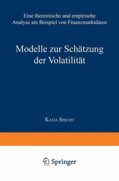 Modelle Zur Schatzung Der Volatilitat, Katja Specht - Paperback - 9783824472055