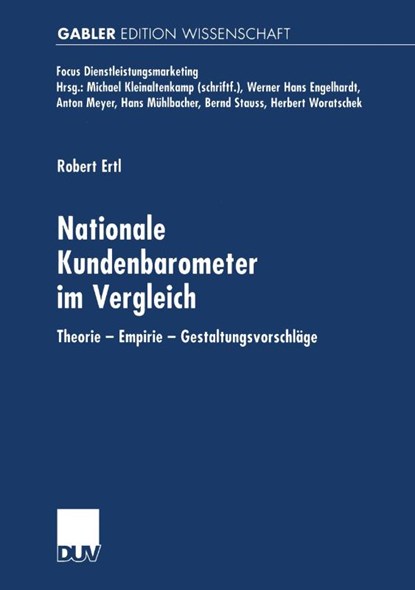 Nationale Kundenbarometer Im Vergleich, Robert Ertl - Paperback - 9783824473939