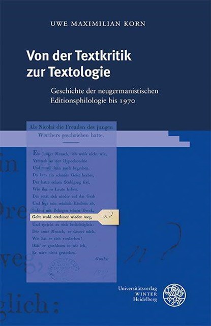 Von der Textkritik zur Textologie, Uwe Maximilian Korn - Gebonden - 9783825348236